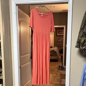 Coral Maxi Dress